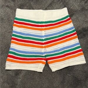Rainbow 🌈 knit 🧶 shorts